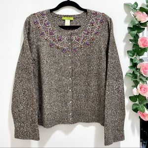 Pearl embellished cardigan